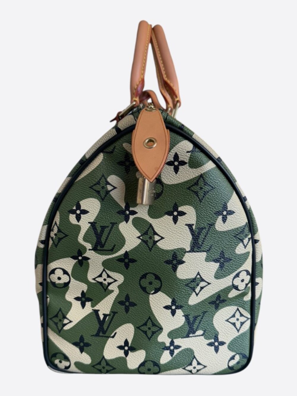 Louis Vuitton Takashi Murakami Green Camouflage Monogram Speedy 35 - Picture 2 of 7